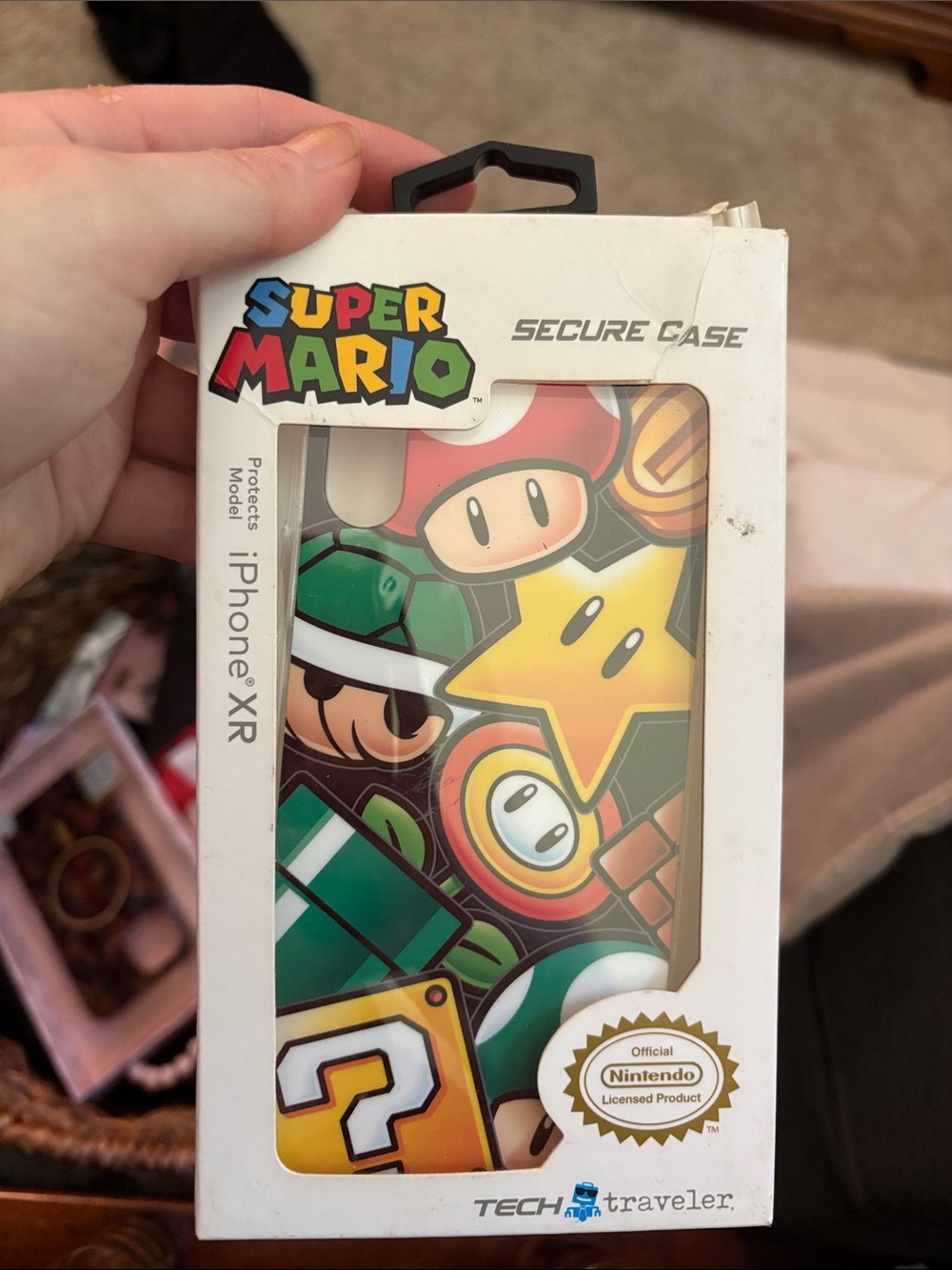 Super Mario Secure Case for iPhone XR – Multicolor Cartoon Design